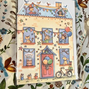 Nuova carta per la casa, festa in casa, interno vuoto