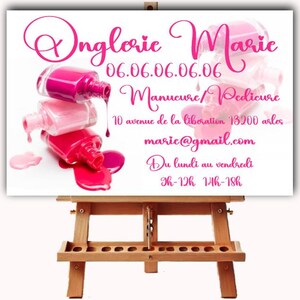 Origineel visitekaartje, nagelsalon, manicure, schoonheidsspecialiste, nagels, lak, schoonheidssalon, wimpers, aanpasbaar, afdrukbaar, QR-code indien nodig