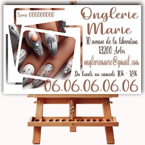 Origineel visitekaartje, nagelsalon, manicure, schoonheidsspecialiste, nagels, lak, schoonheidssalon, wimpers, aanpasbaar, afdrukbaar, QR-code indien nodig