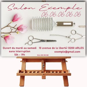 Origineel visitekaartje, kapper, kapper, kapsalon, kapsalon met eventueel QR-code