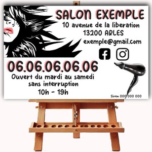 Origineel visitekaartje, kapper, kapper, kapsalon, kapsalon met eventueel QR-code