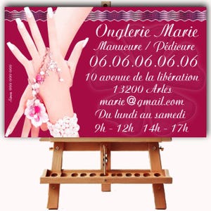 Origineel visitekaartje, nagelsalon, manicure, schoonheidsspecialiste, nagels, lak, schoonheidssalon, wimpers, aanpasbaar, afdrukbaar, QR-code indien nodig