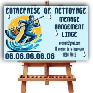 Carte de visite originale service nettoyage menage entretien interieur proprete airbnb location maison bureau professionnel personnalisable