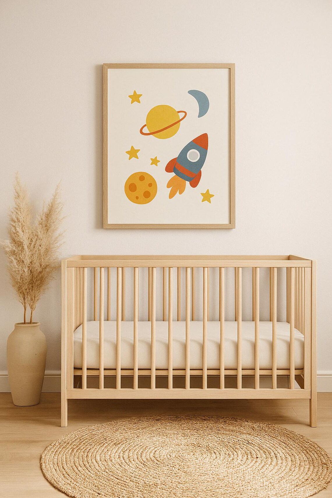 Space Nursery Wall Art for Boys | Rocket & Planet Printable Decor ...