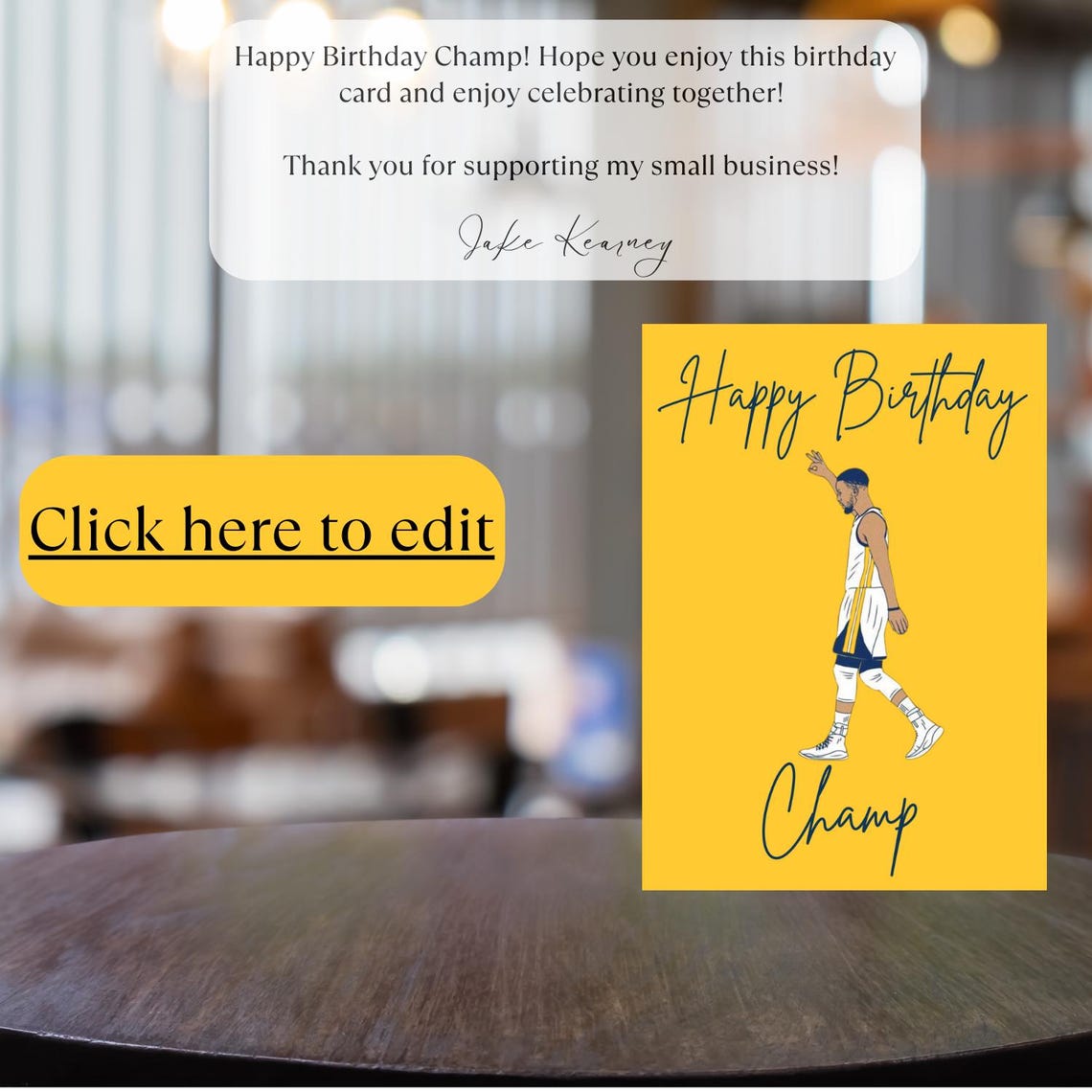 Steph Curry Birthday Card Happy Birthday Champ Printable Card Nba