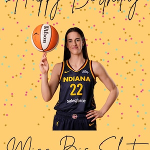 Carte d'anniversaire Caitlin Clark, joyeux anniversaire Miss Big Shot, carte imprimable, carte WNBA, Caitlin Clark, carte d'anniversaire fièvre