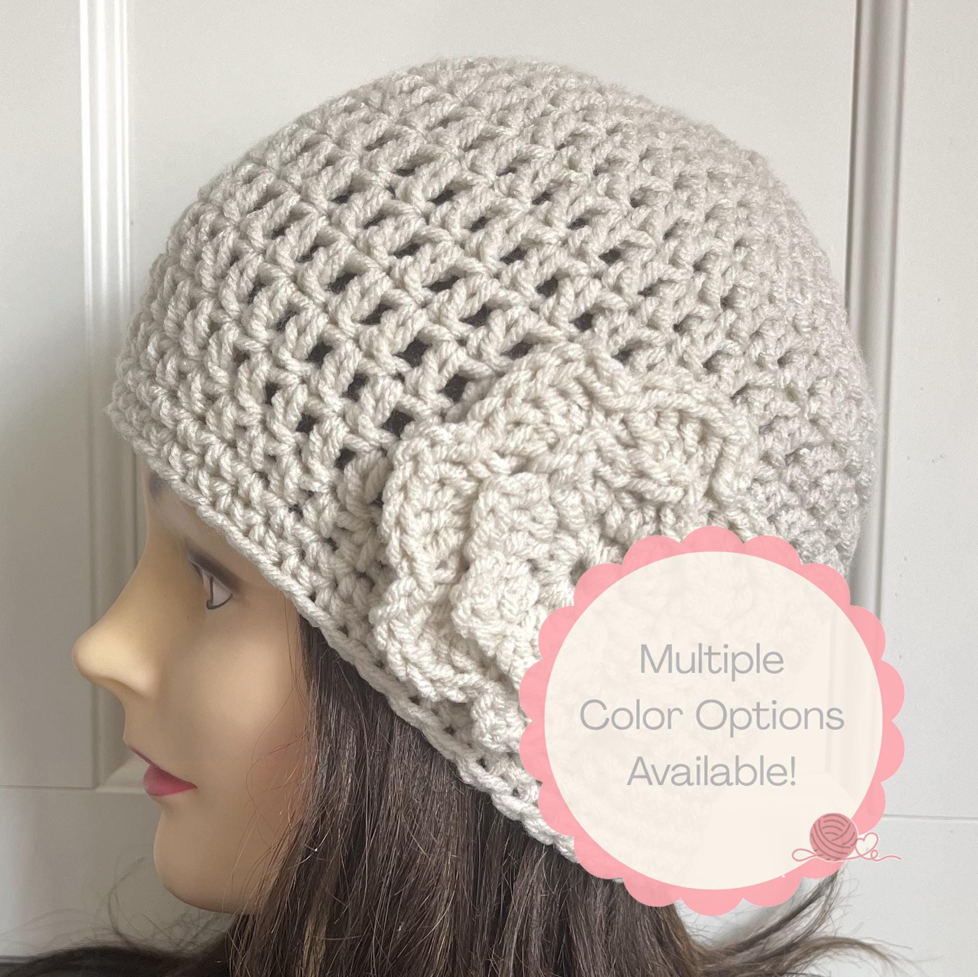 Side Flower Beanie - Etsy Canada