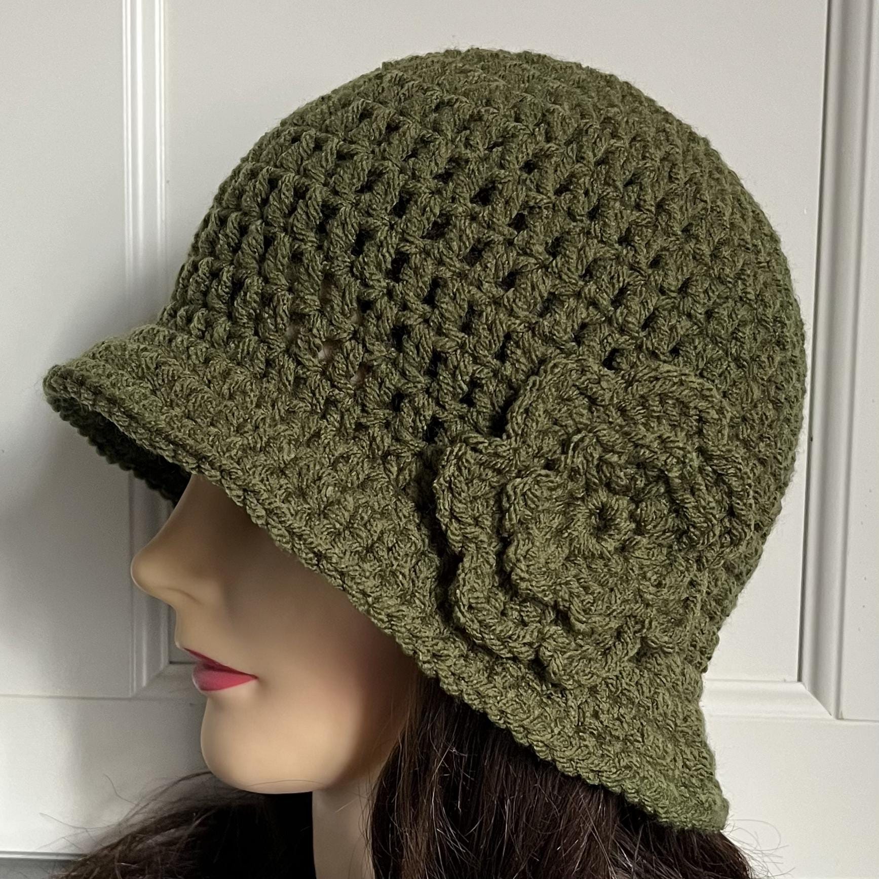 Cloche Hat With Flower - Choose Your Color - Etsy display picture 3