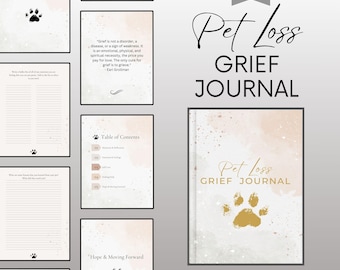Diario della perdita di un animale domestico, diario del dolore, diario del dolore di un animale domestico, perdita di un animale domestico, memoriale di un animale domestico, diario della memoria, regalo per il dolore, quaderno di lavoro per il dolore, regalo di condoglianze