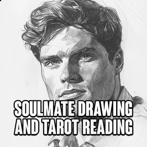Soulmate Drawing & Psychic Tarot Reading, Accurate Vision of Your Future Partner, Same Day Love Reading, Twin Flame Portrait