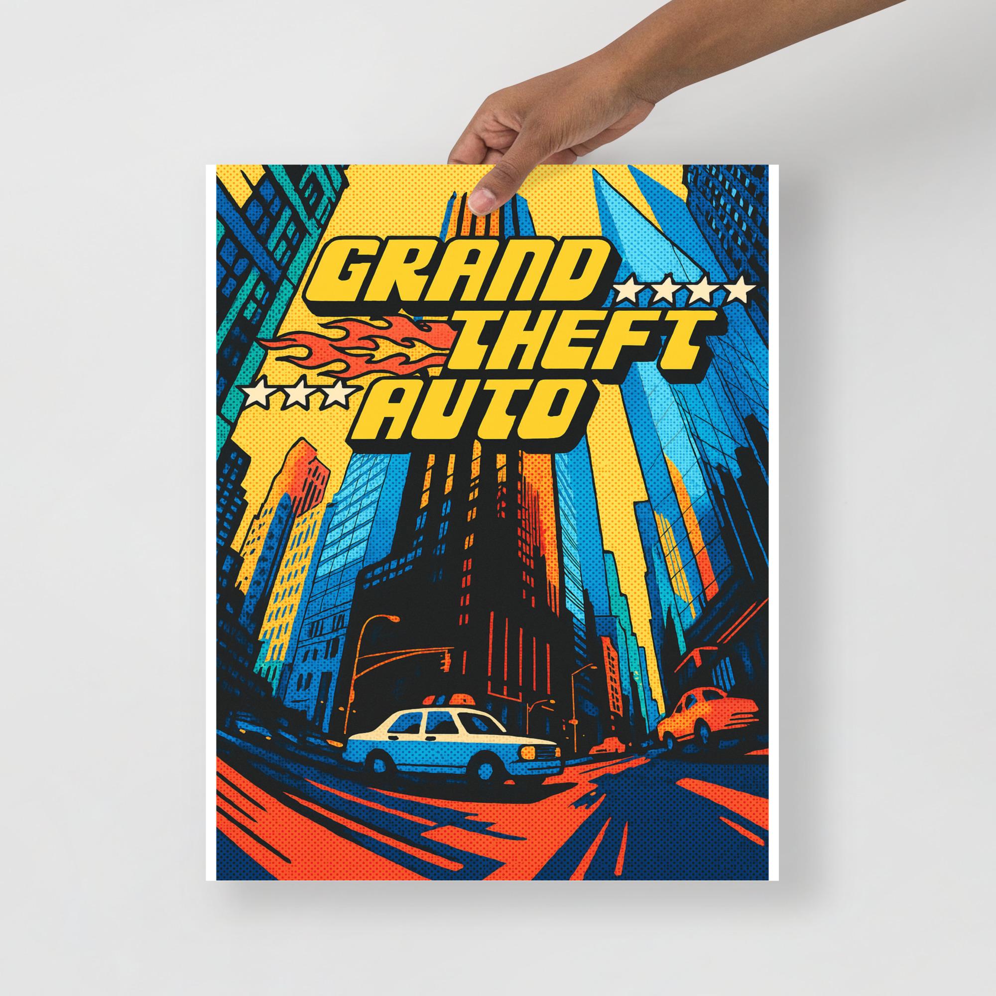 Grand theft auto poster - Etsy 日本