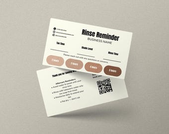 Spray Tan Rinse Reminder Card Canva Template Spray Tan Aftercare Card Sunless Tan Printable Digital Download