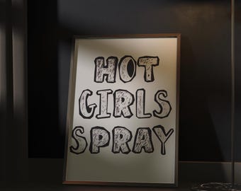 Hot Girls Spray Tan Printable Wall Art Fun Spray Tan Poster Tanning Salon Decor Beauty Studio Sign Esthetician Wall Art Multi Size Download