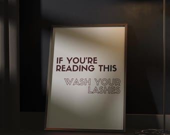 Wash Your Lashes Printable Sign Lash Tech Aftercare Poster Eyelash Extension Care Sign Lash Studio Wall Art Beauty Salon Multi Size Download