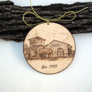 Custom House warming gift, Personalized house ornament, Christmas ornament, Wood burning, New home, New house gift, Real estate gift, Couple image 10