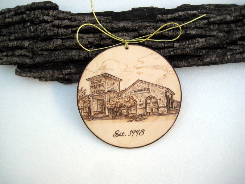 Custom House warming gift, Personalized house ornament, Christmas ornament, Wood burning, New home, New house gift, Real estate gift, Couple image 10