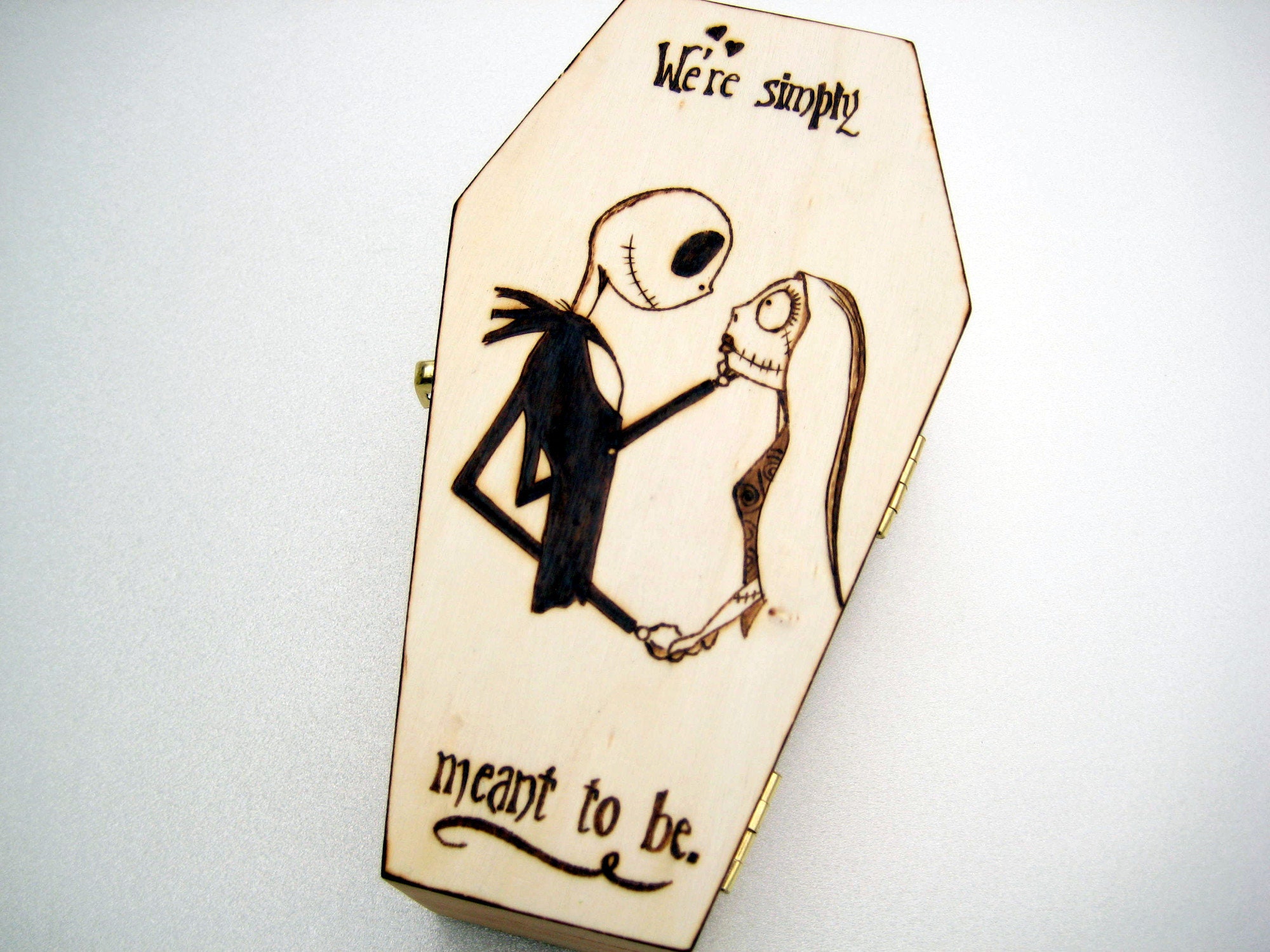 Coffin Ring Box Nightmare Before Christmas Jack and Sally Halloween Wedding Ring Bearer Box PYROGRAPHY Halloween Party Unique Gift Etsy