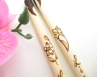 Personalized engraved chopsticks for mom or grandma, Gift for women, Flowers in your Asian dinner, From daughter, For teachers, Wedding gift