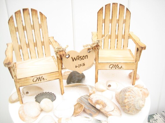 Beach Wedding Cake Topper Beach Chair Cake Topper Adirondack