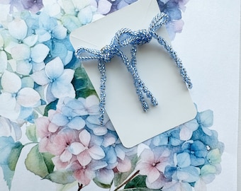 Knotty Bows in hydrangea blue