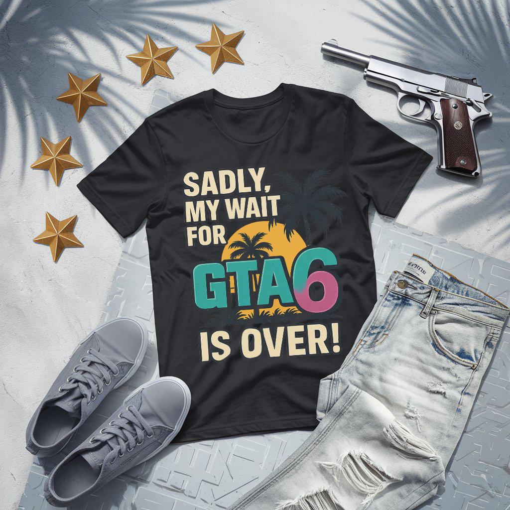 GTA 6 Inspired Unisex Tee Shirt, Miami Vintage Video Games Gift, Softstyle T-Shirt for Him and Her, Waiting for GTA 6 Tee, Cool GTA 6 Gamer