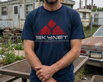 Distressed Rare Skynet Cyberdyne Systems Shirt - Retro 80s Sci-Fi Movie Tee