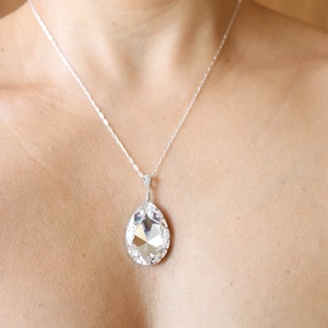 Large cubic outlet zirconia necklace