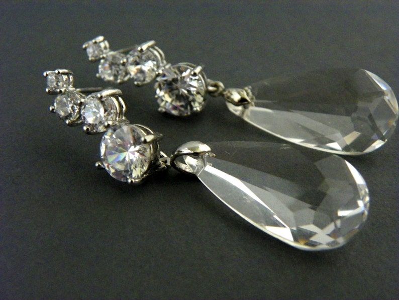 Bridal Jewelry Set Swarovski Crystal Earrings and Necklace Etsy