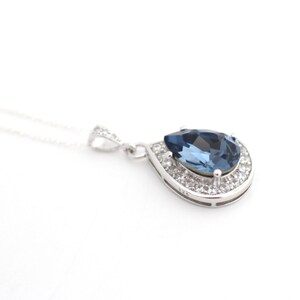 Light Blue Bridal Jewelry Blue Teardrop Necklace Bridal - Etsy