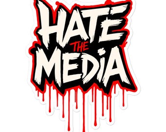Bubble-free stickers - Hate the Media, Not Each Other – Anti-Media Graffiti Sticker