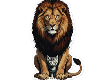 Bubble-free stickers - Protect Kids. No Exceptions. sticker – Lion & Kitten Graphic sticker