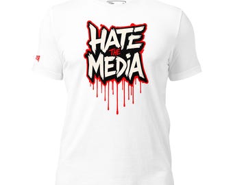 Unisex t-shirt - Hate the Media, Not Each Other – Anti-Media Statement Shirt