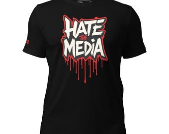 Unisex t-shirt - Hate the Media, Not Each Other – Anti-Media Statement Shirt