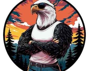 Camiseta con gráfico de águila, divertida, regalo para amantes de las águilas, camiseta de animales salvajes, camiseta patriótica de águila, águila Apex fuera de servicio