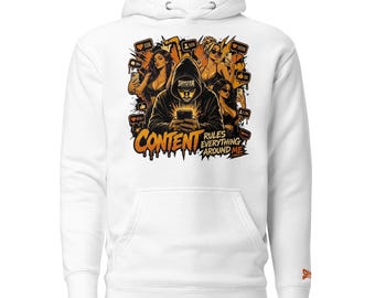 Content Rules Everything Around Me Hoodie – Bold Streetwear Graphic – Premium Pullover Hoodie – Social Media