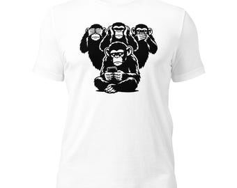 Unisex t-shirt - The Fourth Monkey T-Shirt — See No Evil Inspired Graphic Tee | Modern Proverb Streetwear
