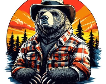 Grizzly Bear Graphic Tee, Funny Bear Shirt, Bear Lover Gift, Wildlife Animal T Shirt, Outdoor Graphic Tee
