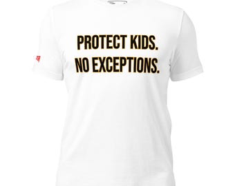 Unisex t-shirt - Protect Kids. No Exceptions. T-Shirt – Lion & Kitten Graphic – Statement Streetwear