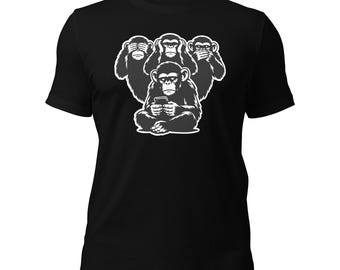 Unisex t-shirt - The Fourth Monkey T-Shirt — See No Evil Inspired Graphic Tee | Modern Proverb Streetwear