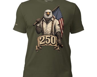 250 Years Beaten Not Broken Shirt, Patriotic Eagle T-Shirt, 1776-2026 America Anniversary Tee, Vintage American Pride Gift