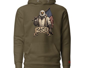 America 250 Hoodie, Patriotic Eagle Hoodie, 1776-2026 Anniversary Sweatshirt, Unisex Pullover, Vintage American Pride Hoodie
