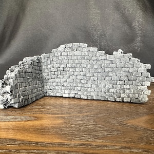 Handcrafted Ruined Modular Brick Wall Terrain 6 pcs.