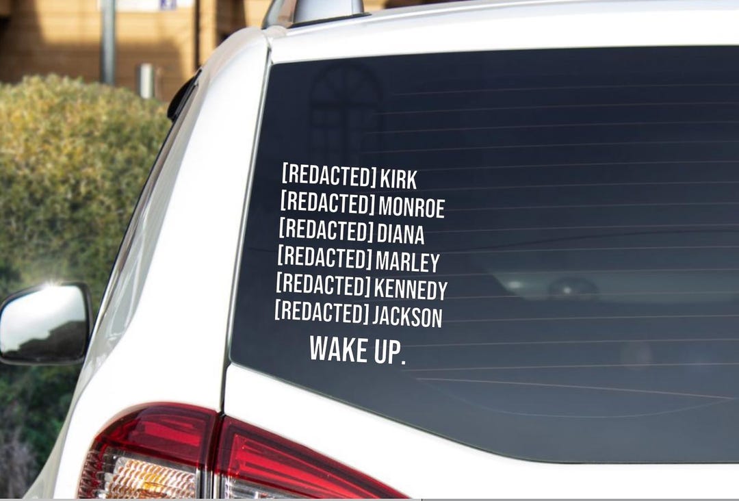 REDACTED Names Decal Kirk JFK Marilyn Jackson Vinyl Sticker - Etsy