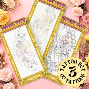 Color In Temporary Tattoo Set of 3 | Medium | Canadian | Bugged Out