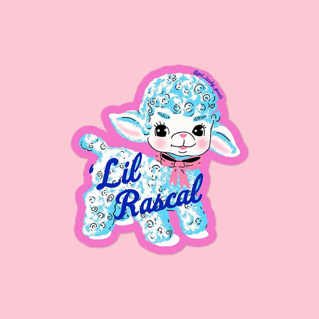 Rascal Stickers Lil Rascal Lamb Sticker – Retro Animal Vinyl Decal - Etsy