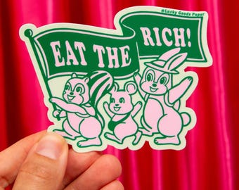 Eat the Rich Sticker – Animal Protest Vinyl Decal