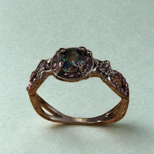 gothic purple crystal witch ring – dark opal gemstone design for women