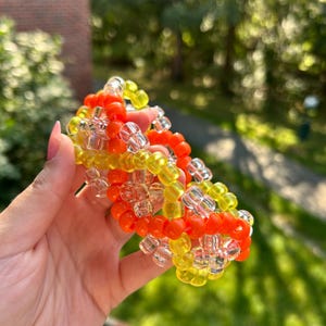DNA Orange & Yellow Kandi Cuff