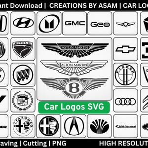 Car Logo SVG Bundle: 380+ Vector Files for Cricut, Silhouette (Instant Download)