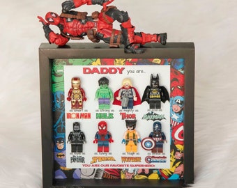 Father's Day Gift, DIY Father's Day Gift, 2024 Fathers Day Gift, Dad Superhero Frame, Best Dad Ever, Fathers Gift From Son Daughter